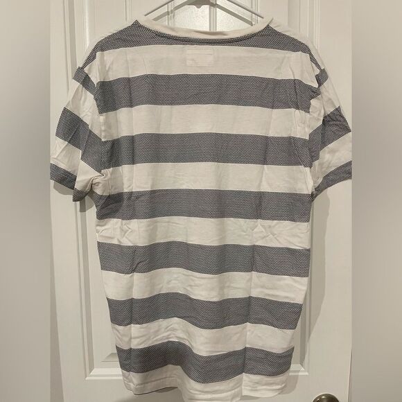 Express Men’s Gray Striped Short Sleeve T-Shirt – Size XL - Picture 4 of 6